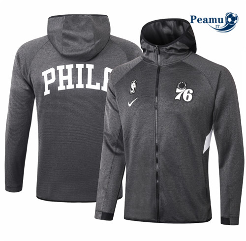 Peamu - Giacca Tuta Calcio A Capuche Philadelphia 76ers - Nero