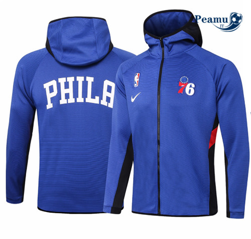 Peamu - Giacca Tuta Calcio A Capuche Philadelphia 76ers - Blu