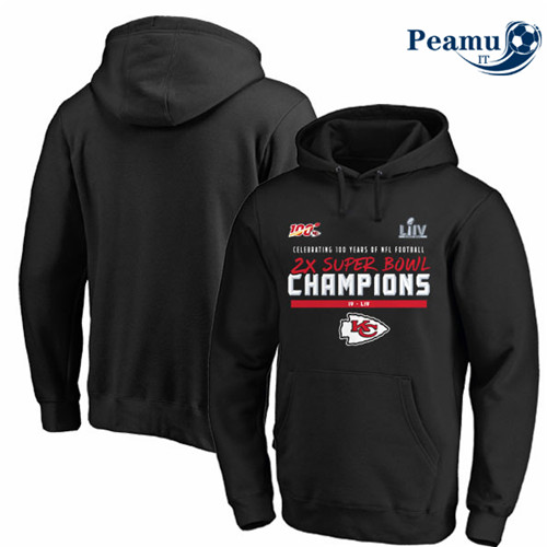 Peamu - Felpa con cappuccio Kansas City Chiefs Super Bowl 2020 Champions