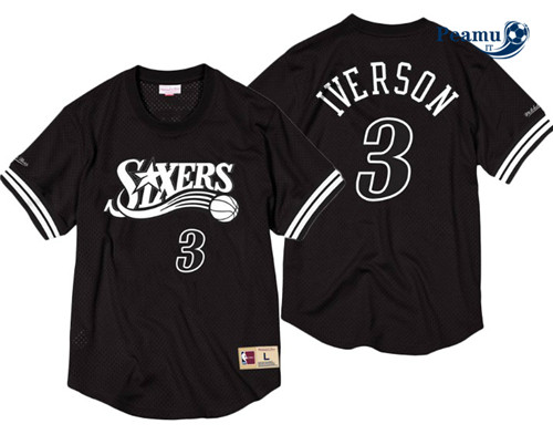 Peamu - Allen Iverson, Philadelphia 76ers - Mitchell & Ness Nero & Bianca