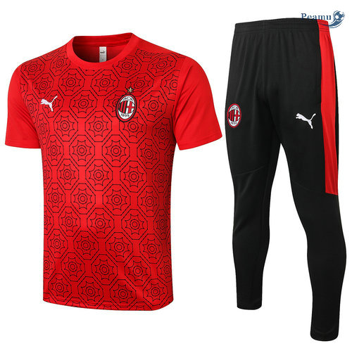 Kit Maglia Formazione AC Milan + Pantaloni Rosso 2020-2021