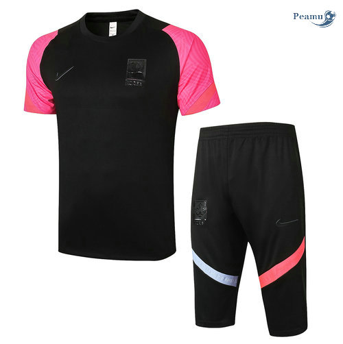 Kit Maglia Formazione Corea + Pantaloni 3/4 Nero 2020-2021