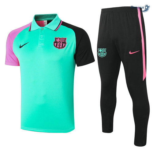 Kit Maglia Formazione POLO Barcellona + Pantaloni Verde 2020-2021