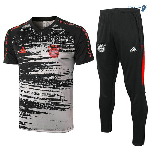 Kit Maglia Formazione POLO Bayern Monaco + Pantaloni Nero/Grigio 2020-2021