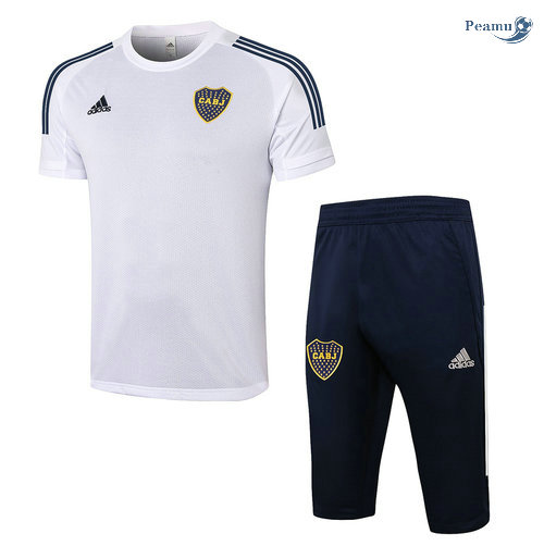 Kit Maglia Formazione Boca Juniors + Pantaloni 3/4 Bianca 2020-2021