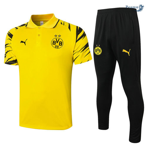 Kit Maglia Formazione POLO Borussia Dortmund + Pantaloni Giallo 2020-2021