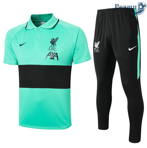 Kit Maglia Formazione Liverpool POLO + Pantalonii Verde/Nero 2020-2021