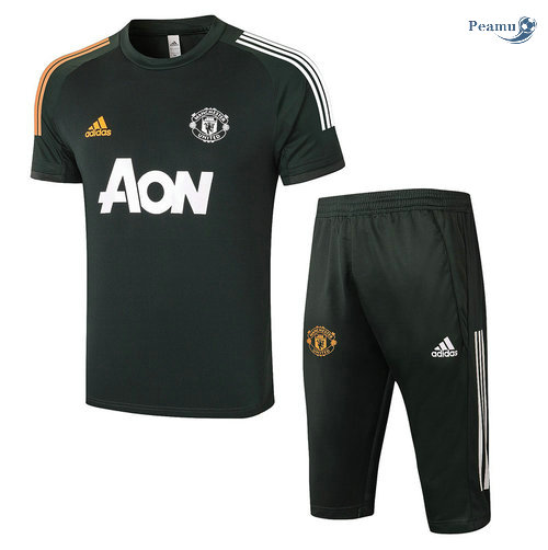 Kit Maglia Formazione Manchester United + Pantaloni Army Verde 2020-2021