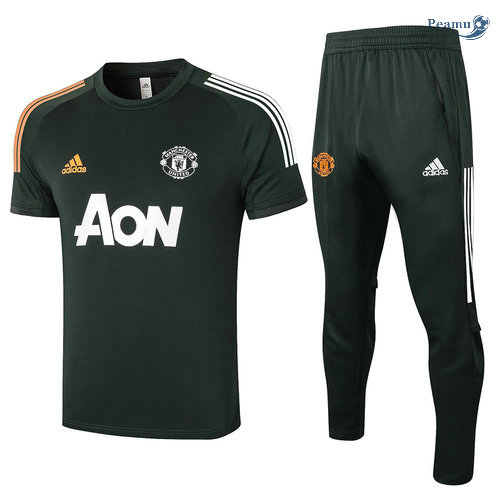 Kit Maglia Formazione Manchester United + Pantaloni Verde Scuro 2020-2021