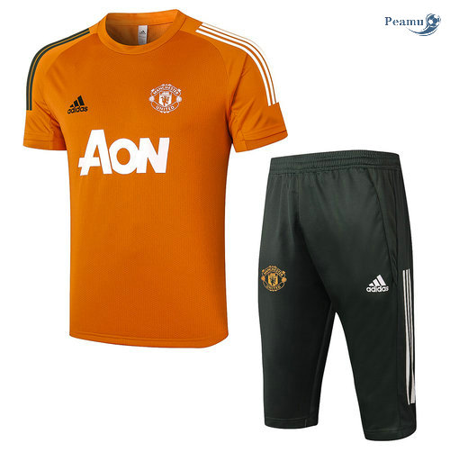 Kit Maglia Formazione Manchester United + Pantaloni 3/4 Orange 2020-2021
