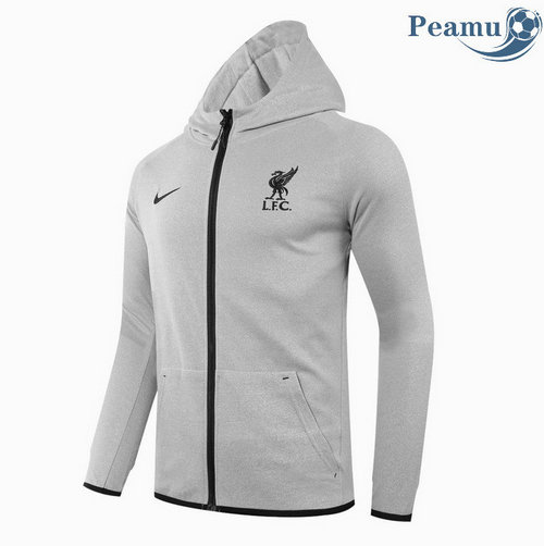 Giacca Calcio à Capuche Liverpool Grigio 2020-2021