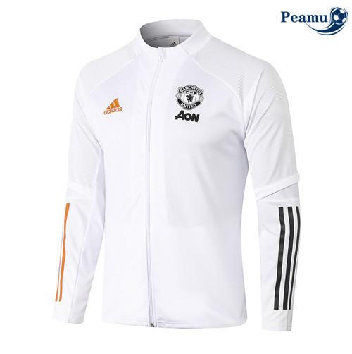 Giacca Calcio Manchester United Bianca 2020-2021