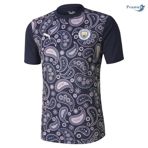 Maglia Calcio Maillot de Stade Manchester City Blu Navy