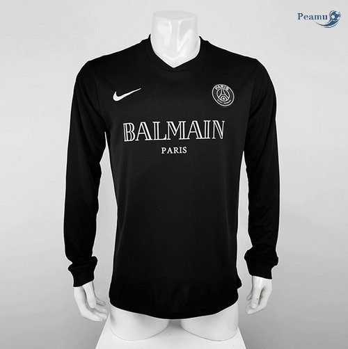 Maglia Calcio PSG Paris Manica lunga Nero 2020-2021