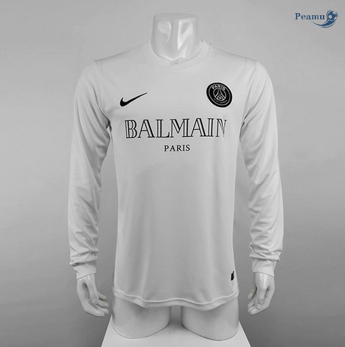 Maglia Calcio PSG Manica lunga Bianca 2020-2021