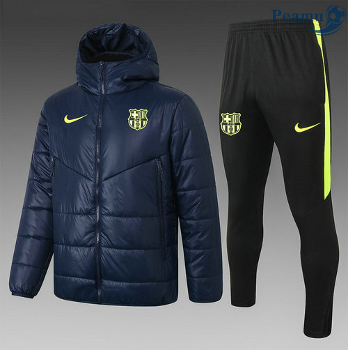 Tuta Calcio - Doudoune Barcellona Blu Navy 2020-2021