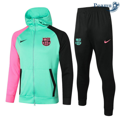 Tuta Calcio - Felpa con cappuccio Barcellona Verde Clair 2020-2021