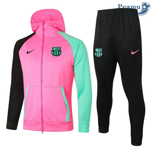 Tuta Calcio - Felpa con cappuccio Barcellona Rosa 2020-2021