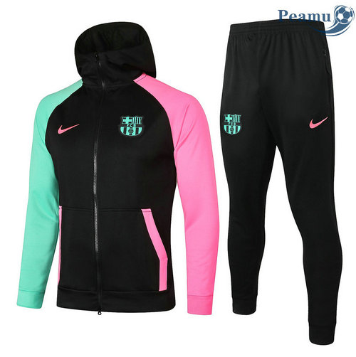 Tuta Calcio - Felpa con cappuccio Barcellona Nero 2020-2021
