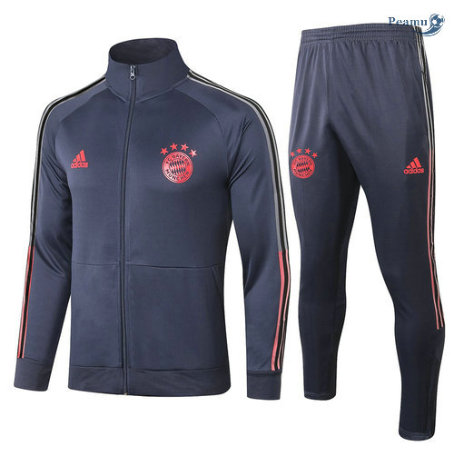 Tuta Calcio - Giacca Bayern Monaco Blu Navy 2020-2021 Collo Alto