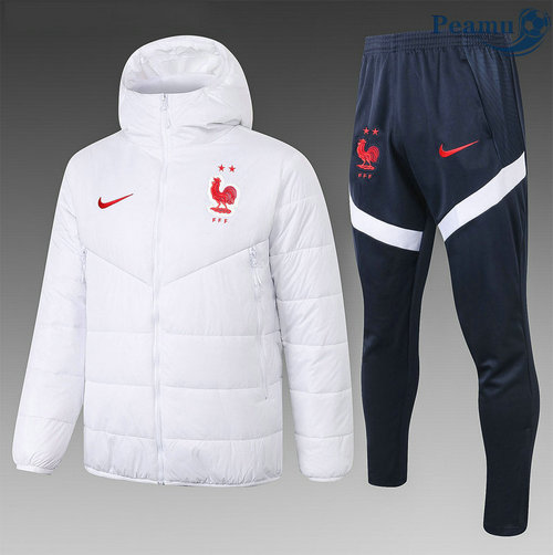 Tuta Calcio - Doudoune Francia Bianca 2020-2021