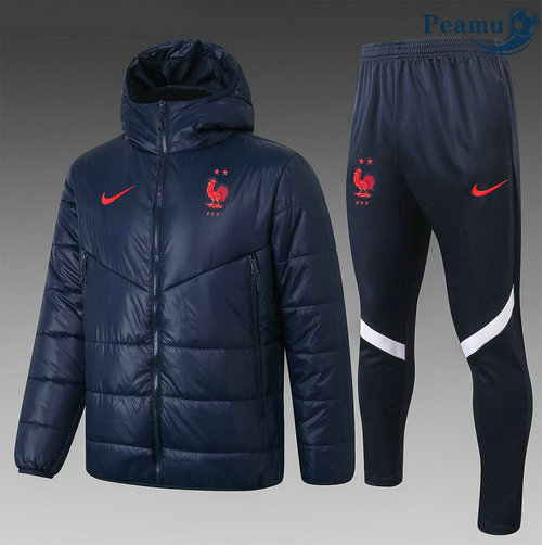 Tuta Calcio - Doudoune Francia Blu Navy 2020-2021
