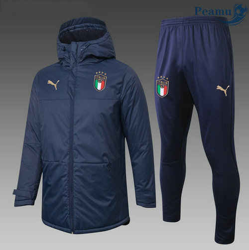 Tuta Calcio - Doudoune Italia Blu Navy 2020-2021