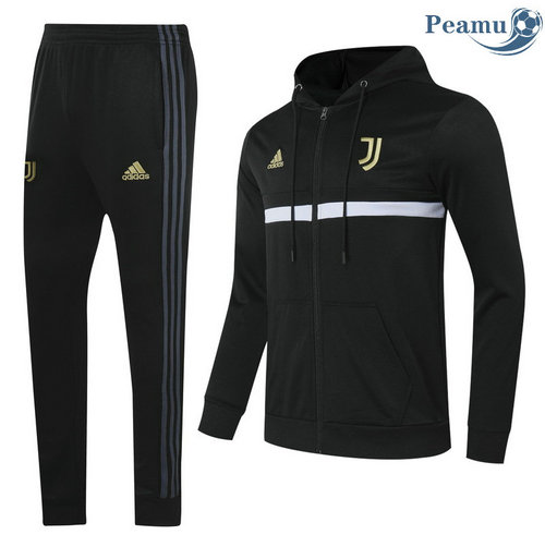 Tuta Calcio - Felpa con cappuccio Juventus Nero 2020-2021