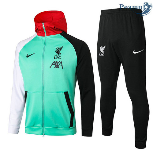 Tuta Calcio - Felpa con cappuccio Liverpool Verde 2020-2021