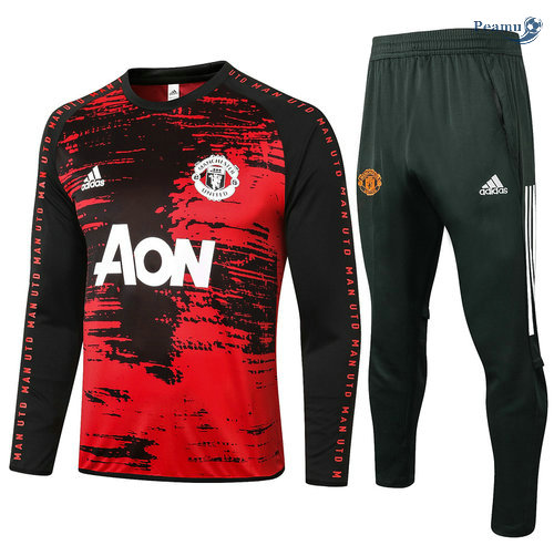 Tuta Calcio Manchester United Nero/Rosso 2020-2021
