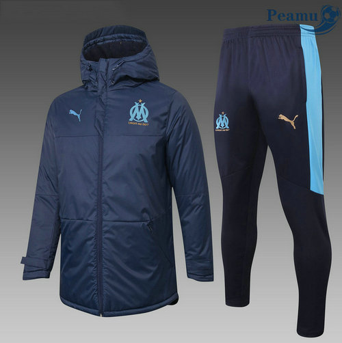 Tuta Calcio - Doudoune Marsiglia Blu Navy 2020-2021