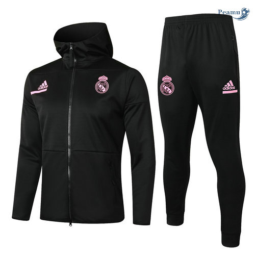 Tuta Calcio - Felpa con cappuccio Real Madrid Nero 2020-2021