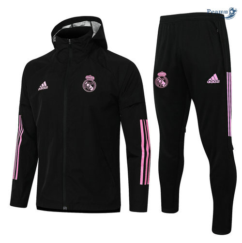 Tuta Giacca A Vento Real Madrid Nero 2020-2021