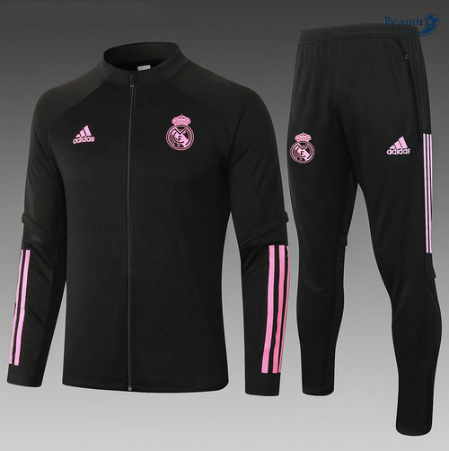 Tuta Calcio - Giacca Real Madrid Bambino Nero/Rosso 2020-2021