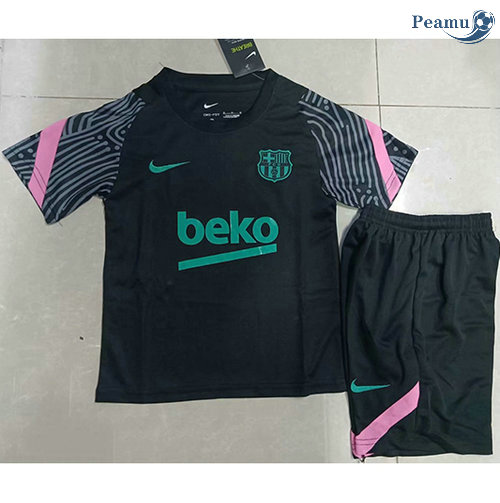 Maglia Calcio Barcellona Bambino Formazione Nero 2021-2022