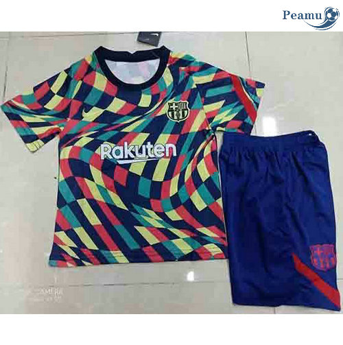 Maglia Calcio Barcellona Bambino Formazione Blu 2021-2022