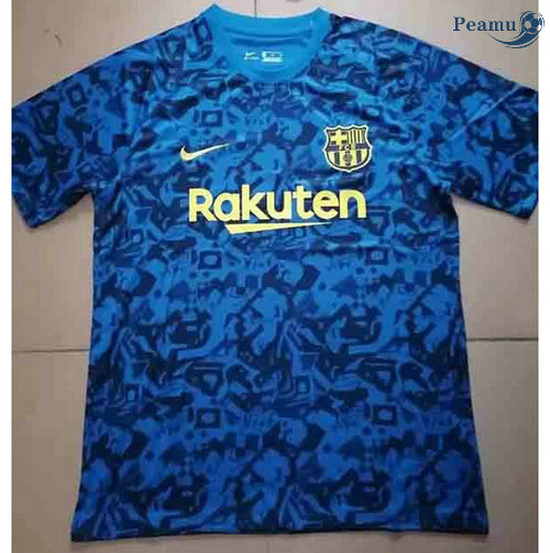 Maglia Calcio Barcellona Blu Pre-Match Formazione 2021-2022