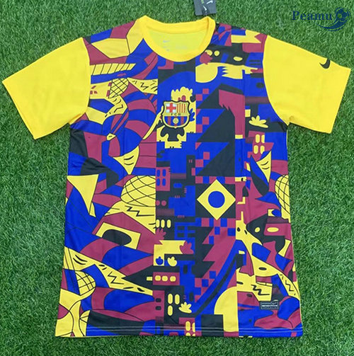 Maglia Calcio Barcellona Giallo 2021-2022