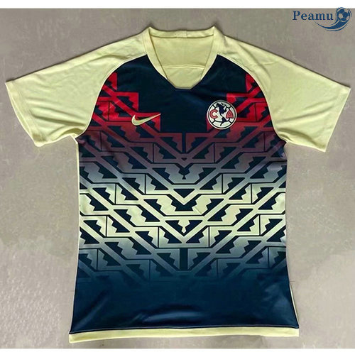 Maglia Calcio CF America Formazione Giallo/Blu Navy 2021-2022