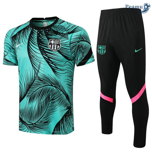 Kit Maglia Formazione Barcellona + Pantalonii Vert 2021-2022