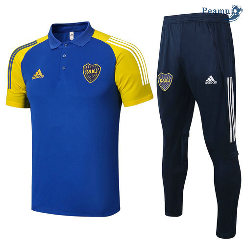 Kit Maglia Formazione Boca Juniors Polo + Pantalonii Blu 2021-2022
