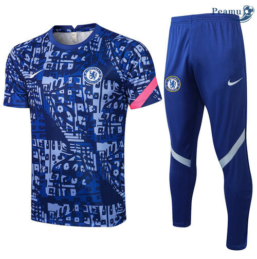 Kit Maglia Formazione Chelsea + Pantalonii Blu 2021-2022