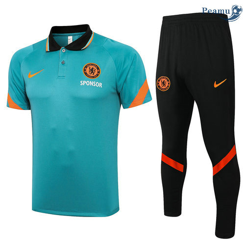 Kit Maglia Formazione Chelsea Polo + Pantalonii Erba verde 2021-2022