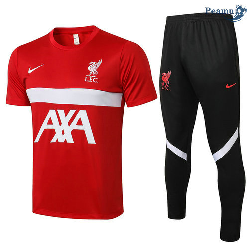 Kit Maglia Formazione Liverpool + Pantalonii Rosso 2021-2022