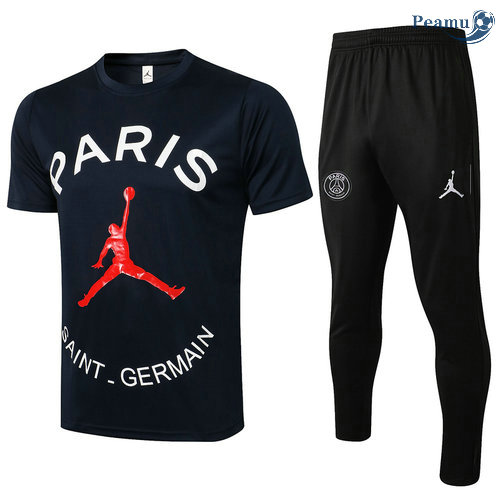 Kit Maglia Formazione PSG Jordan + Pantalonii Blu Navy 2021-2022
