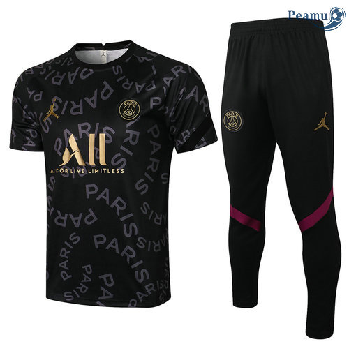 Kit Maglia Formazione Jordan PSG 2021-2022 + Pantalonii Nero