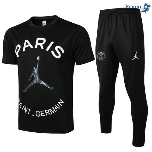 Kit Maglia Formazione PSG Jordan + Pantalonii Nero 2021-2022