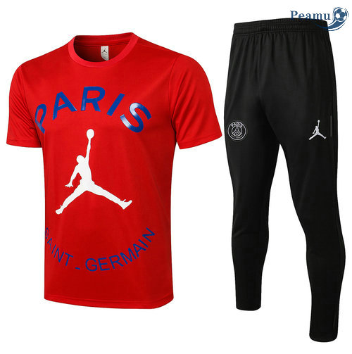 Kit Maglia Formazione PSG Jordan + Pantalonii Rosso 2021-2022