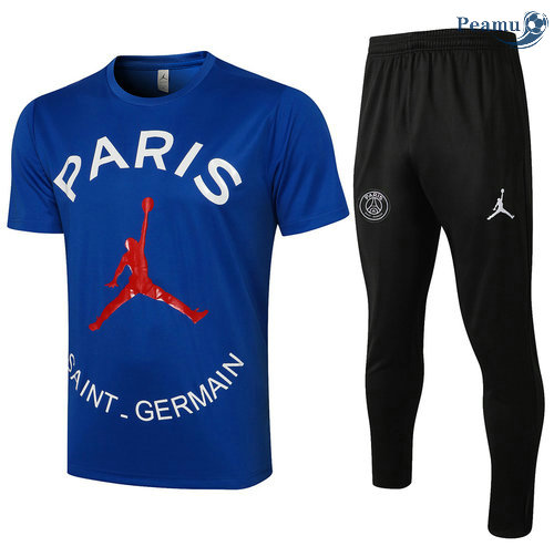 Kit Maglia Formazione PSG Jordan + Pantalonii Blu 2021-2022