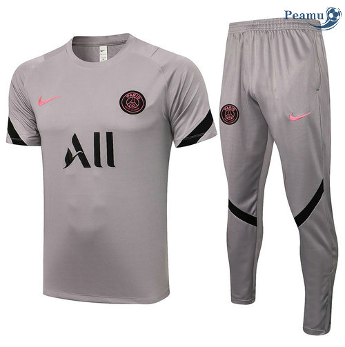 Kit Maglia Formazione PSG + Pantalonii grigio chiaro 2021-2022